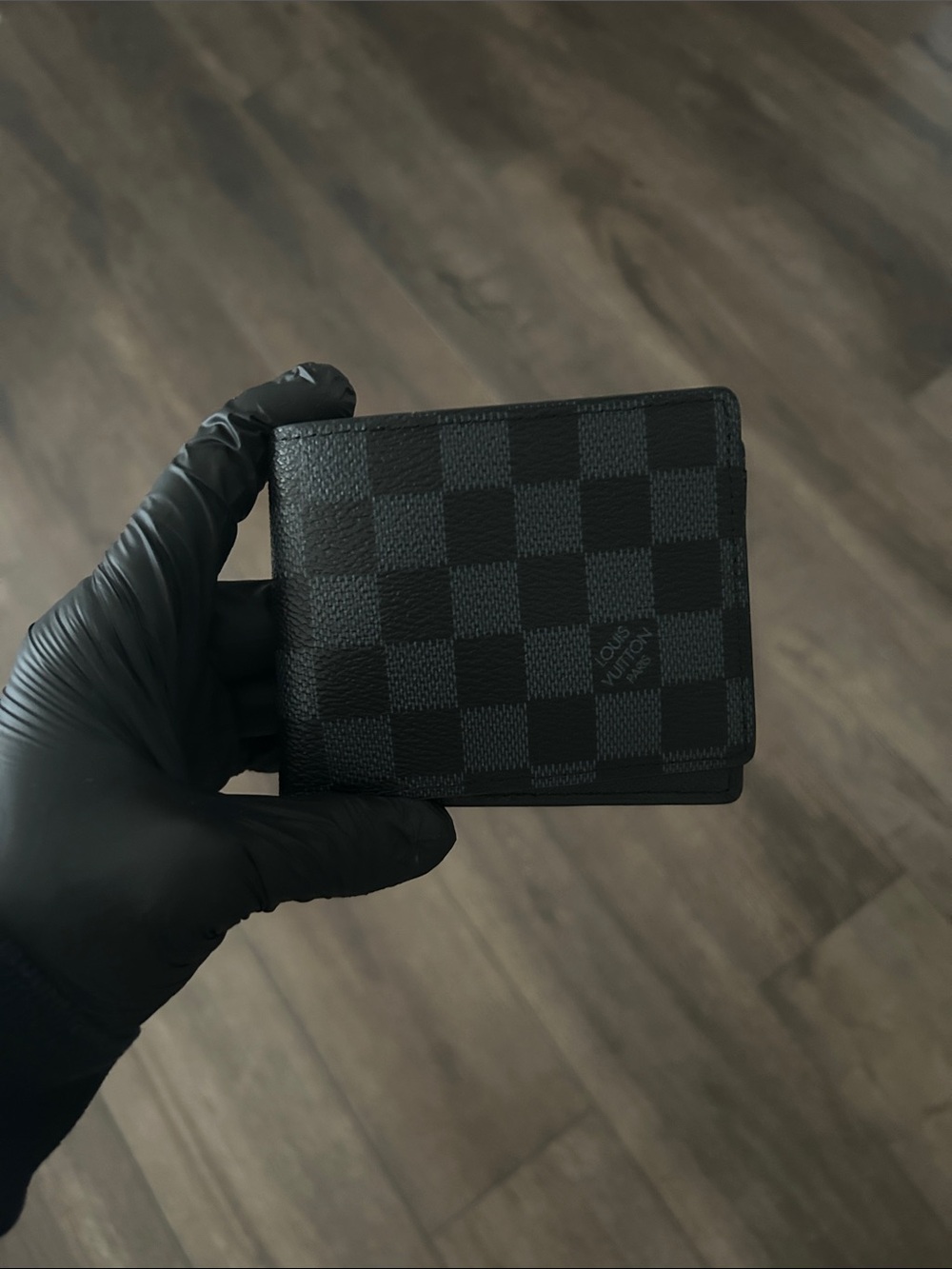 Louis Vuitton Black Damier Graphite Canvas Compact Wallet